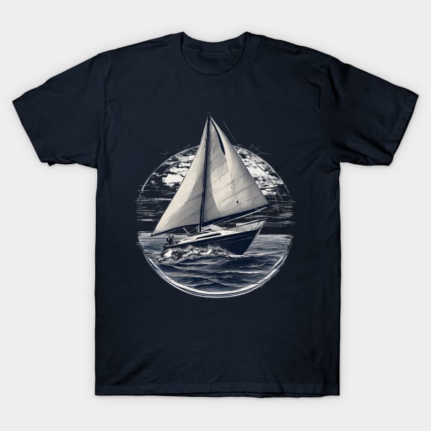 Sailing Adventure - Nautical Ocean Voyage for Sea Lovers T-Shirt by CP6Design